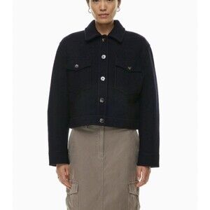 Wilfred Free Autumn Shirt Jacket Merino Wool Sz 2XS